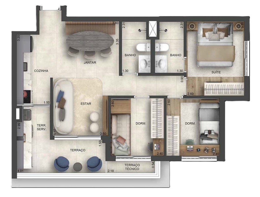 Apartamento, 3 quartos, 70 m² - Foto 14