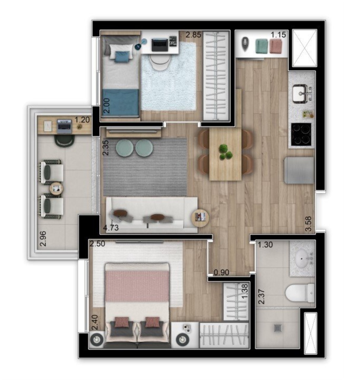 Apartamento, 2 quartos, 41 m² - Foto 20