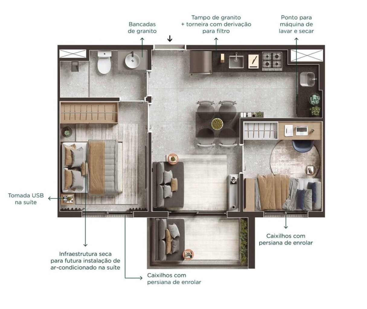 Apartamento, 3 quartos, 65 m² - Foto 28