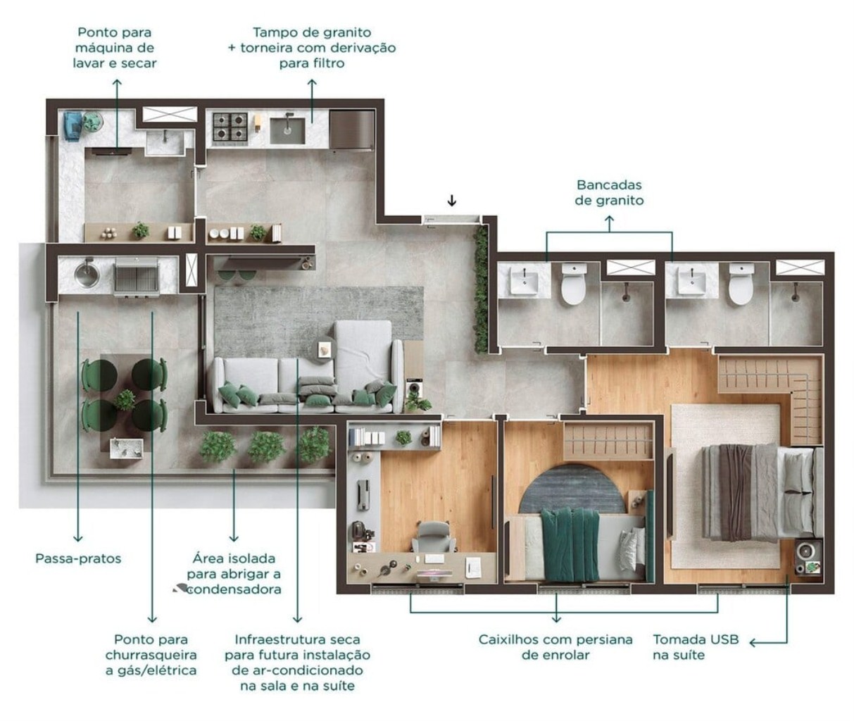 Apartamento, 3 quartos, 65 m² - Foto 30