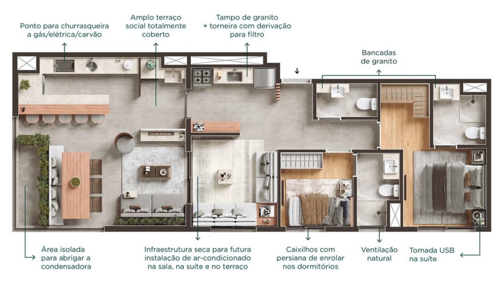 Apartamento, 3 quartos, 65 m² - Foto 31