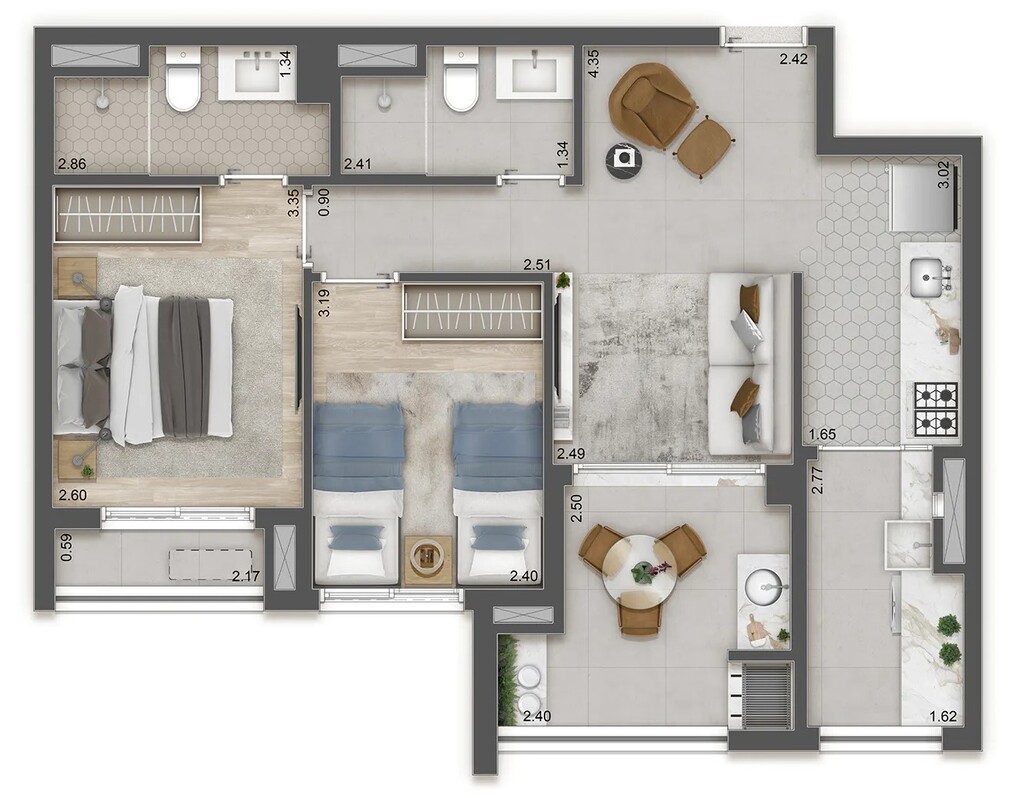 Apartamento, 3 quartos, 85 m² - Foto 39