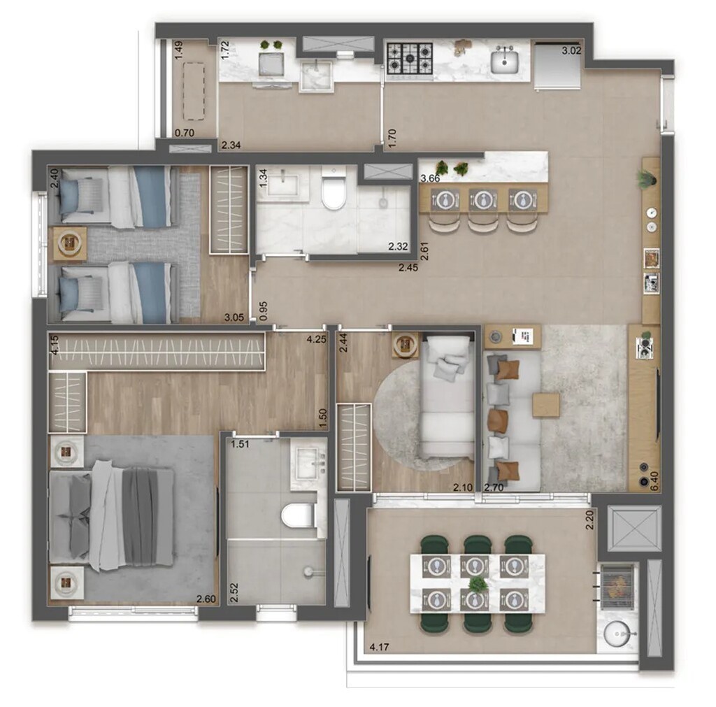Apartamento, 3 quartos, 85 m² - Foto 42