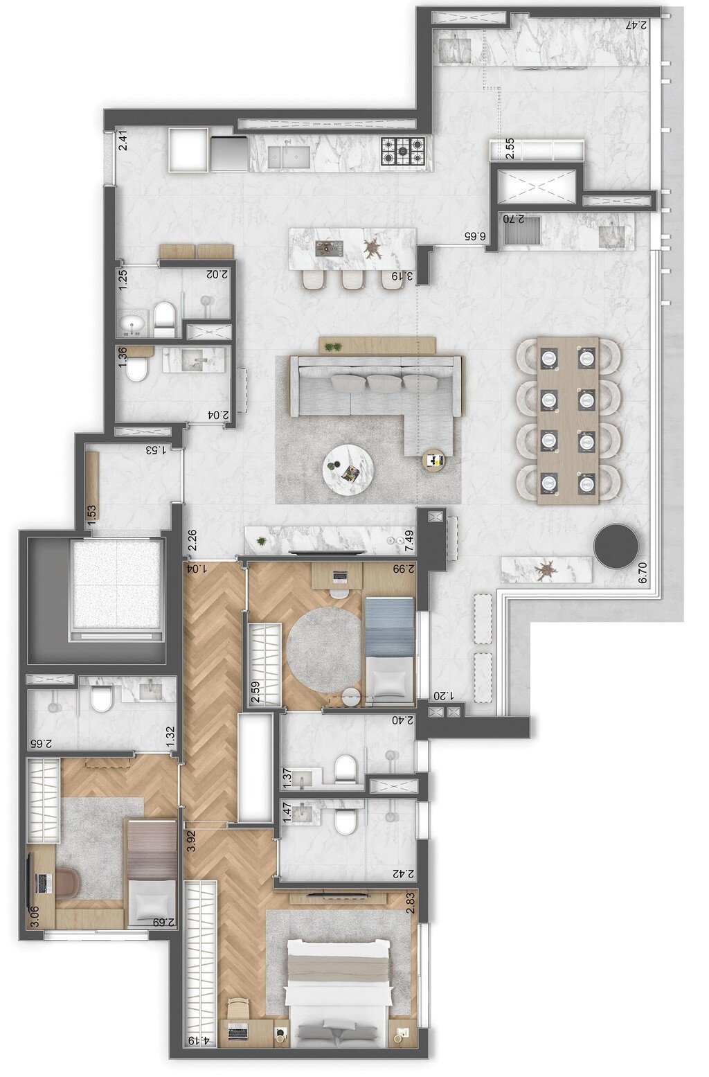 Apartamento, 4 quartos, 177 m² - Foto 35