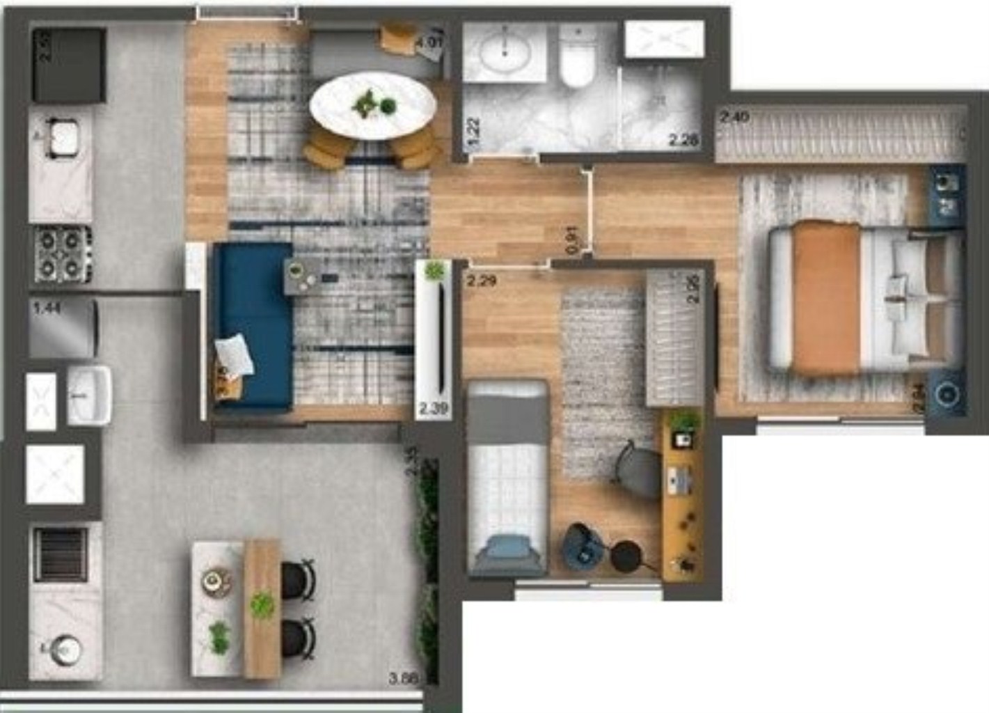 Apartamento, 3 quartos, 69 m² - Foto 17