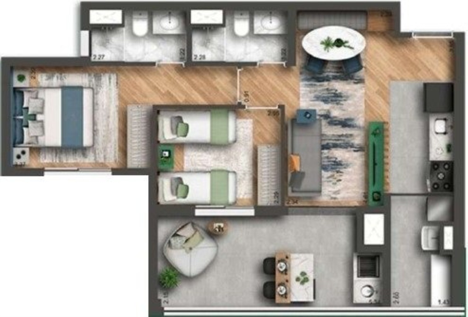 Apartamento, 3 quartos, 69 m² - Foto 19