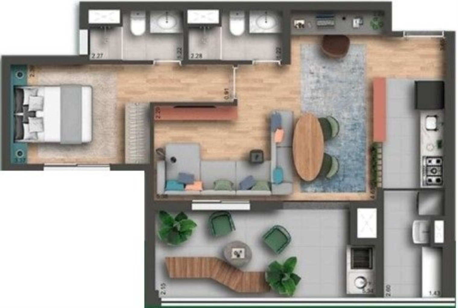 Apartamento, 3 quartos, 69 m² - Foto 20