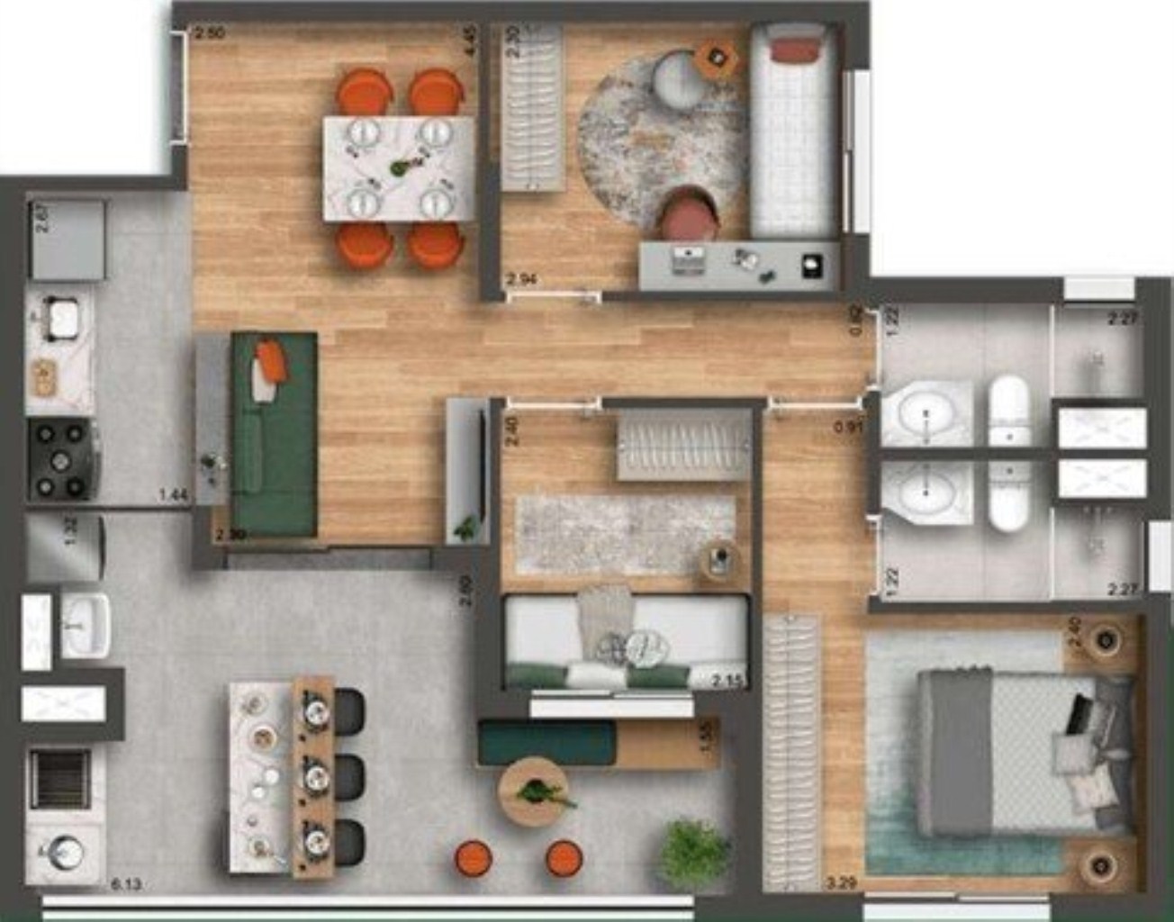 Apartamento, 3 quartos, 69 m² - Foto 21