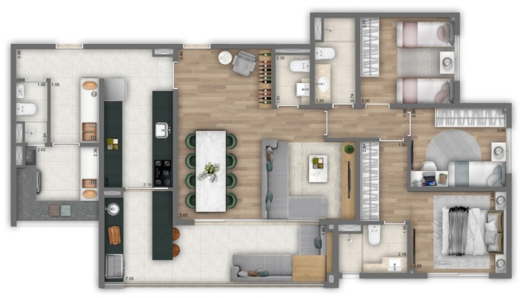 Apartamento, 4 quartos, 116 m² - Foto 19