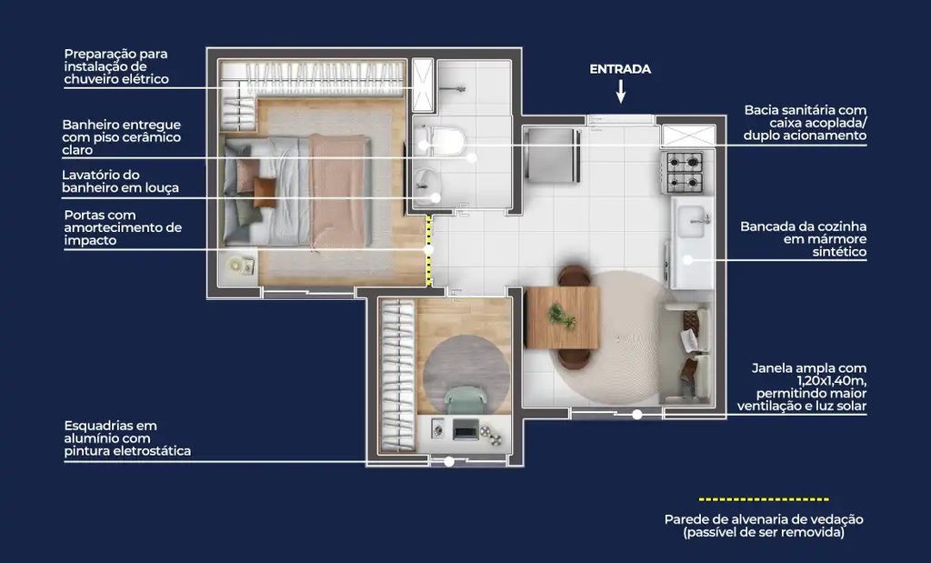 Apartamento, 1 quarto, 28 m² - Foto 16