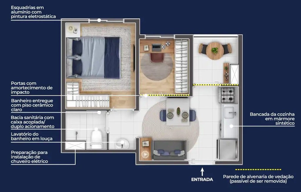 Apartamento, 1 quarto, 28 m² - Foto 18