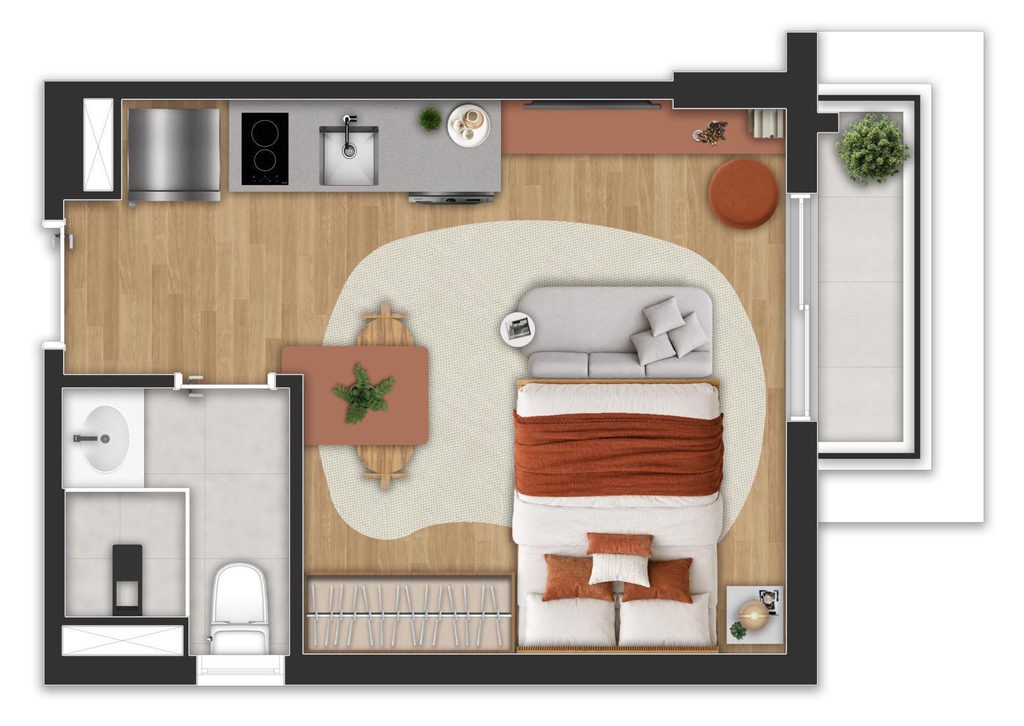 Apartamento, 1 quarto, 21 m² - Foto 17