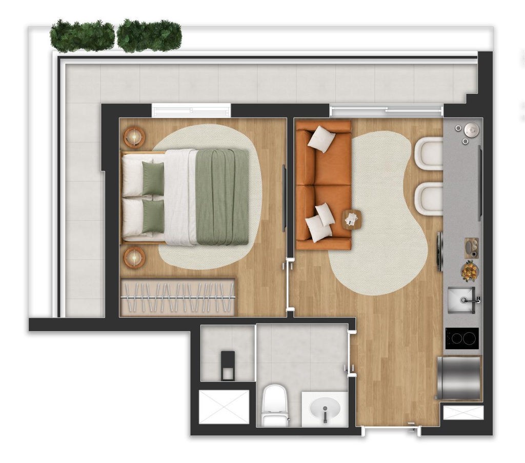 Apartamento, 1 quarto, 21 m² - Foto 19