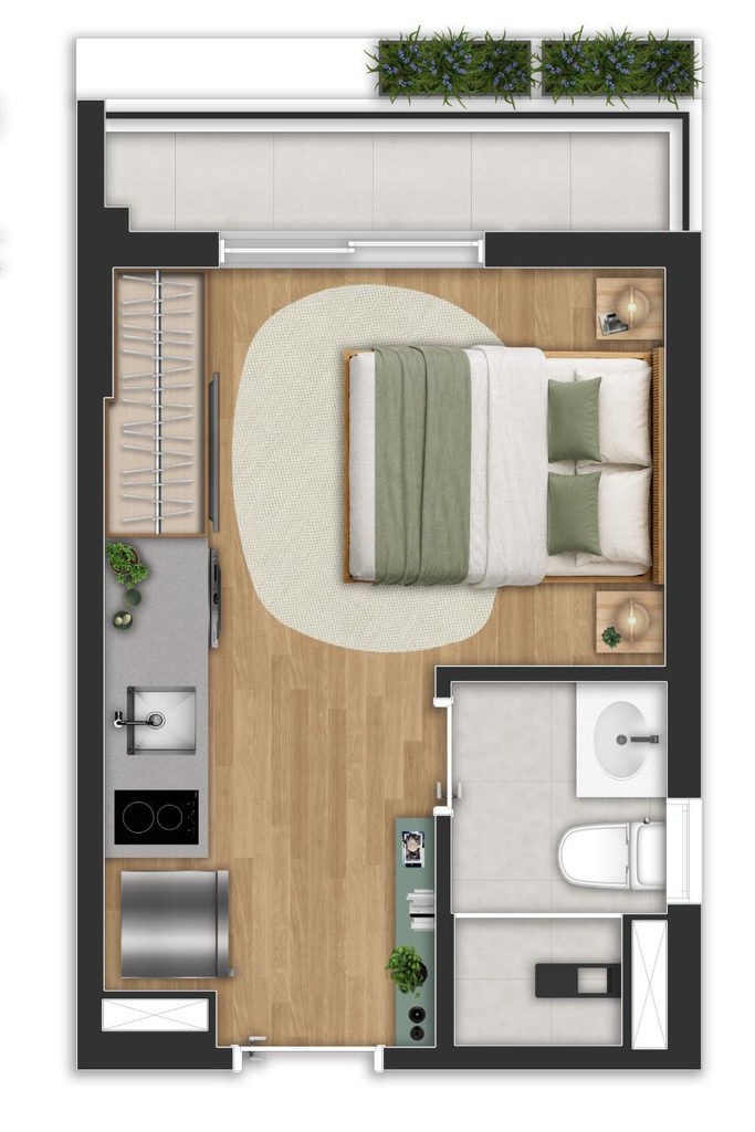 Apartamento, 1 quarto, 35 m² - Foto 16