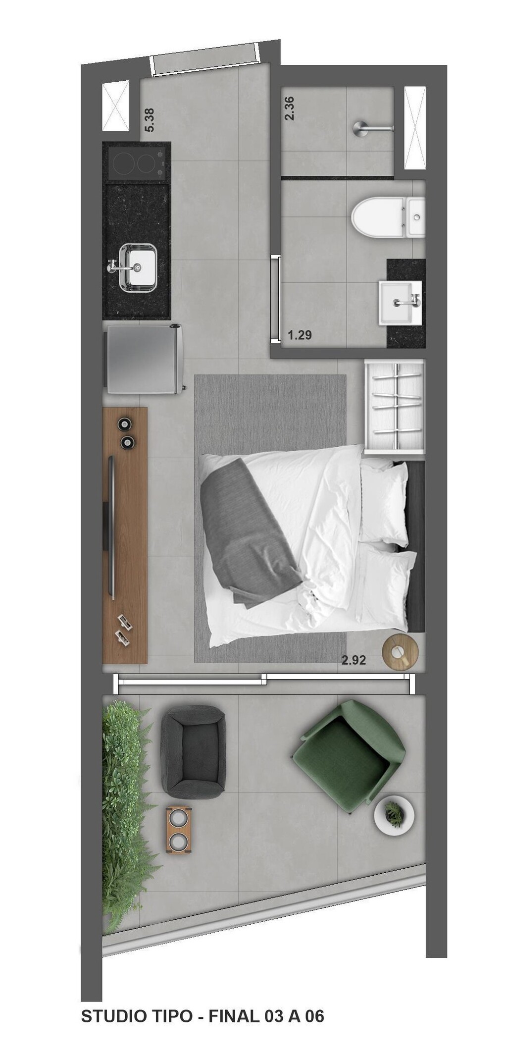 Apartamento, 1 quarto, 38 m² - Foto 13