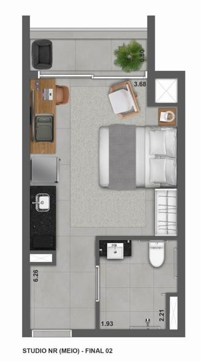 Apartamento, 1 quarto, 82 m² - Foto 14