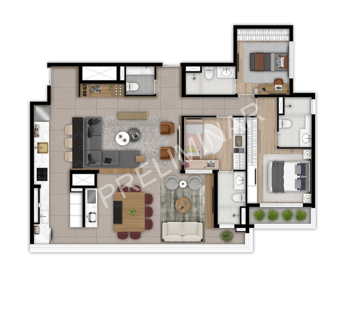 Apartamento, 2 quartos, 128 m² - Foto 16