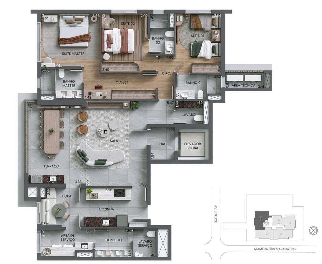 Apartamento, 3 quartos, 130 m² - Foto 38