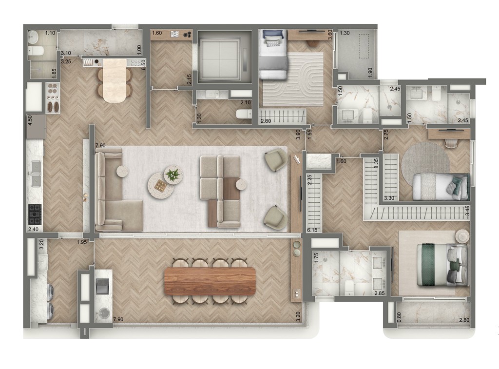 Apartamento, 3 quartos, 152 m² - Foto 28