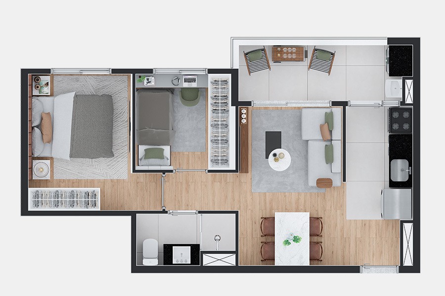 Apartamento, 2 quartos, 43 m² - Foto 22