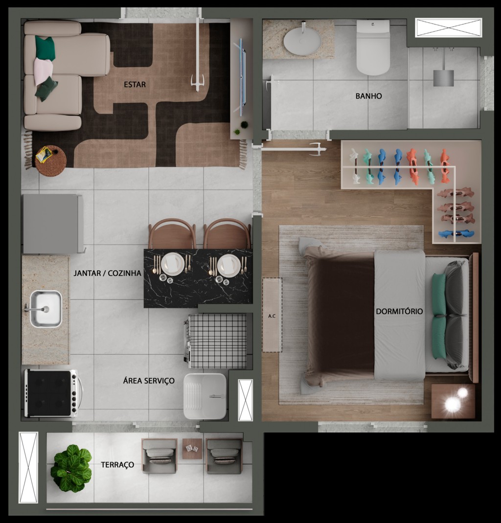 Apartamento, 1 quarto, 27 m² - Foto 16