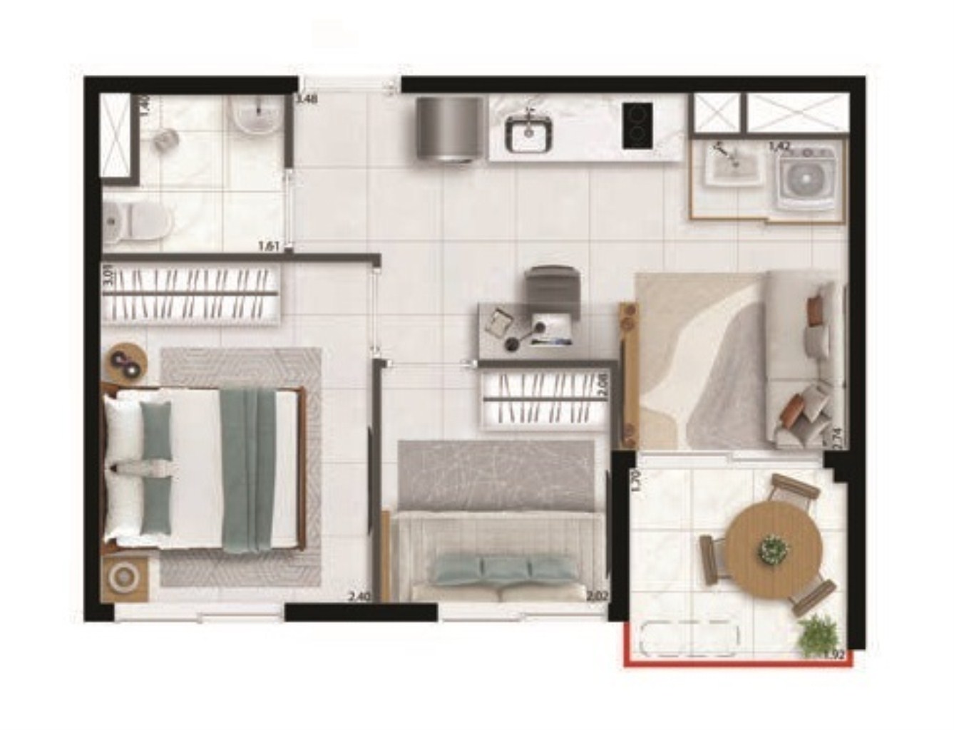 Apartamento, 2 quartos, 34 m² - Foto 13