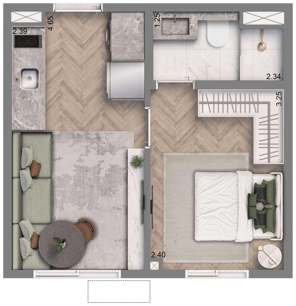 Apartamento, 1 quarto, 24 m² - Foto 17