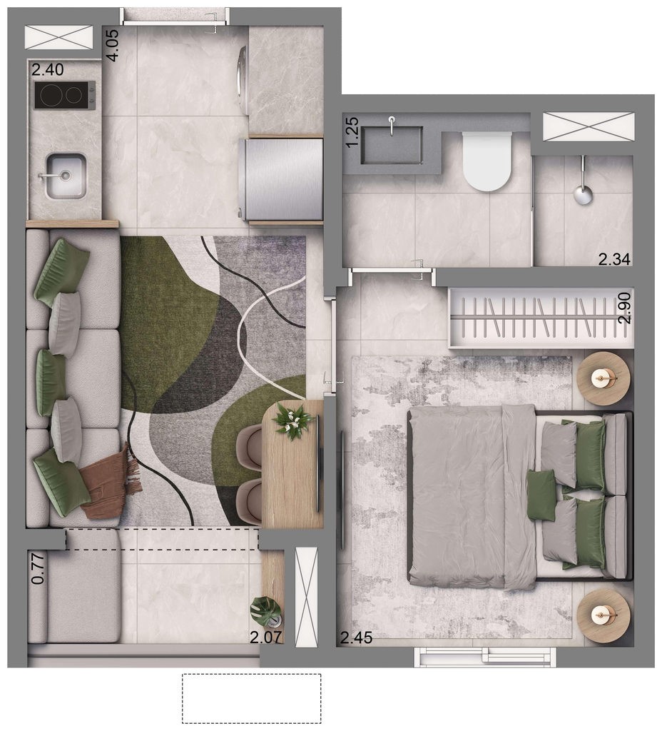Apartamento, 1 quarto, 24 m² - Foto 18