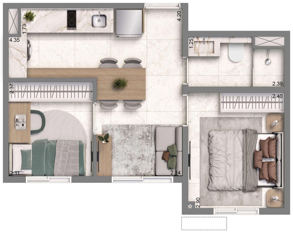Apartamento, 1 quarto, 24 m² - Foto 19