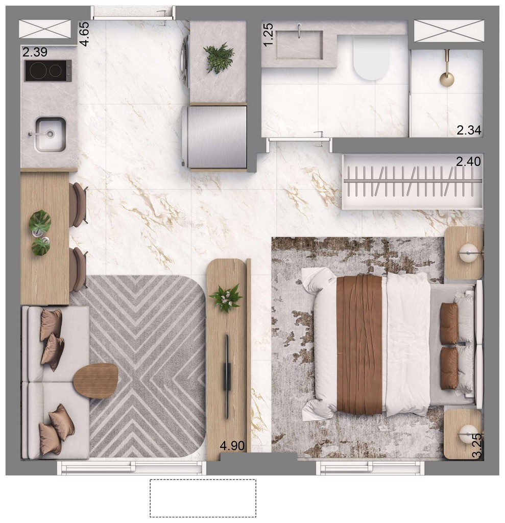 Apartamento, 2 quartos, 34 m² - Foto 15