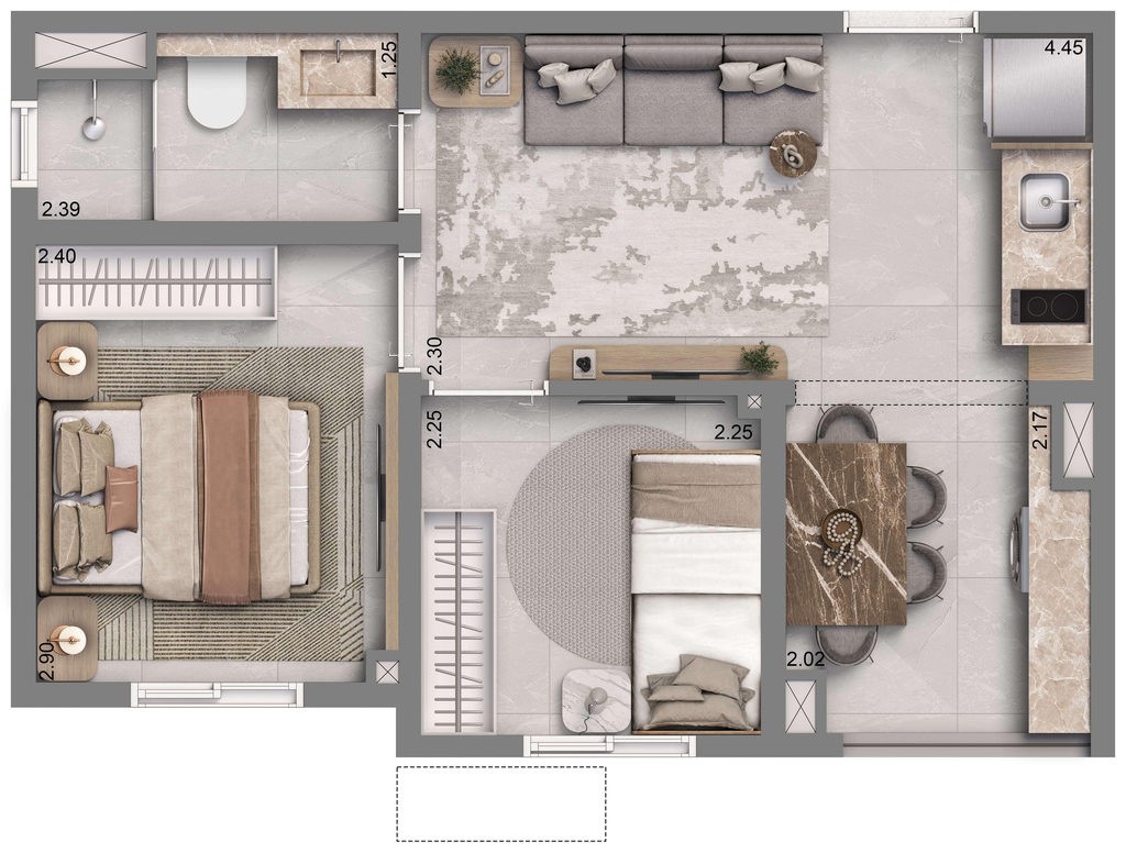 Apartamento, 2 quartos, 34 m² - Foto 21