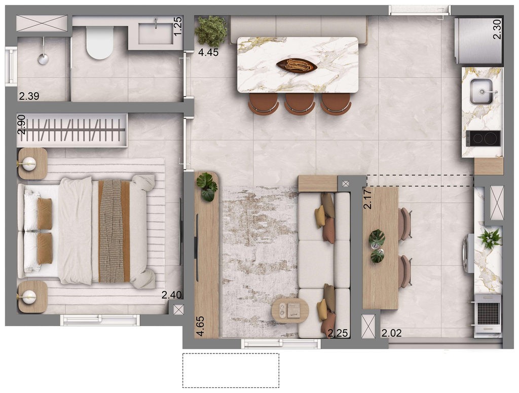 Apartamento, 2 quartos, 34 m² - Foto 22