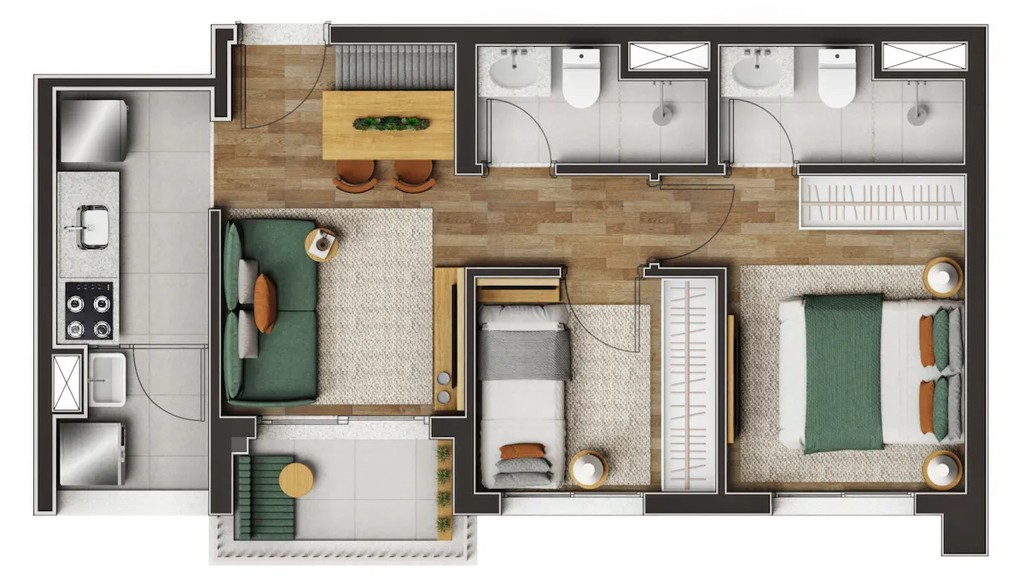 Apartamento, 2 quartos, 45 m² - Foto 20
