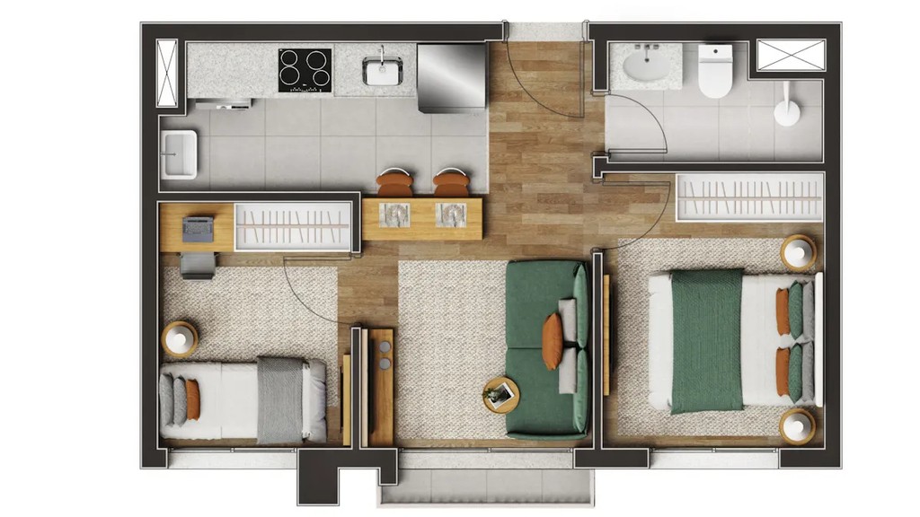 Apartamento, 2 quartos, 45 m² - Foto 19