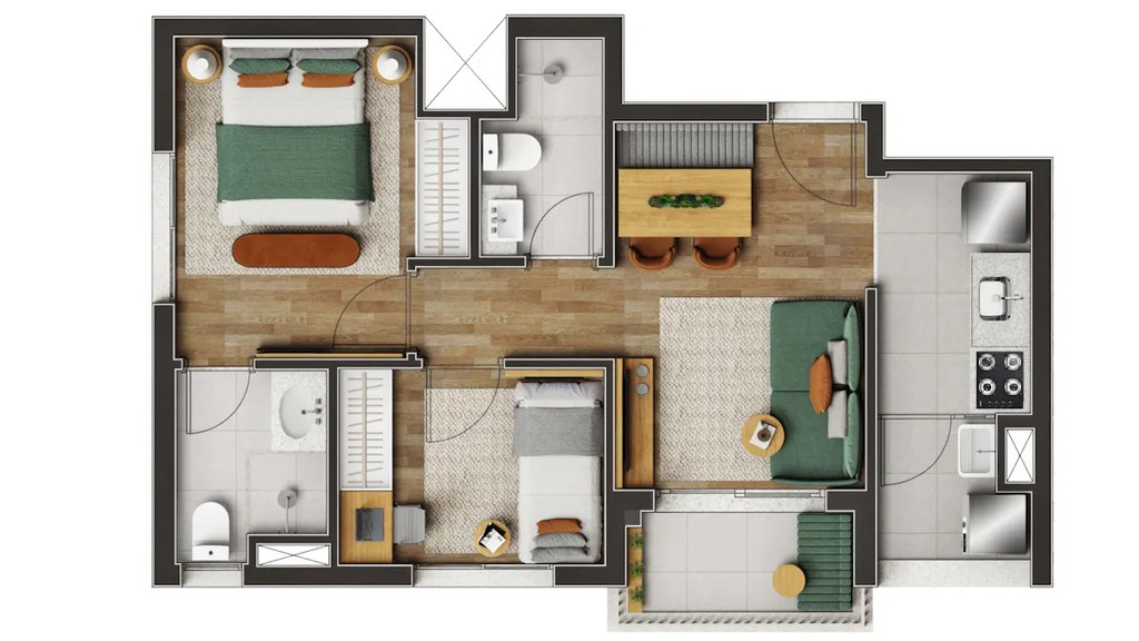 Apartamento, 2 quartos, 45 m² - Foto 21