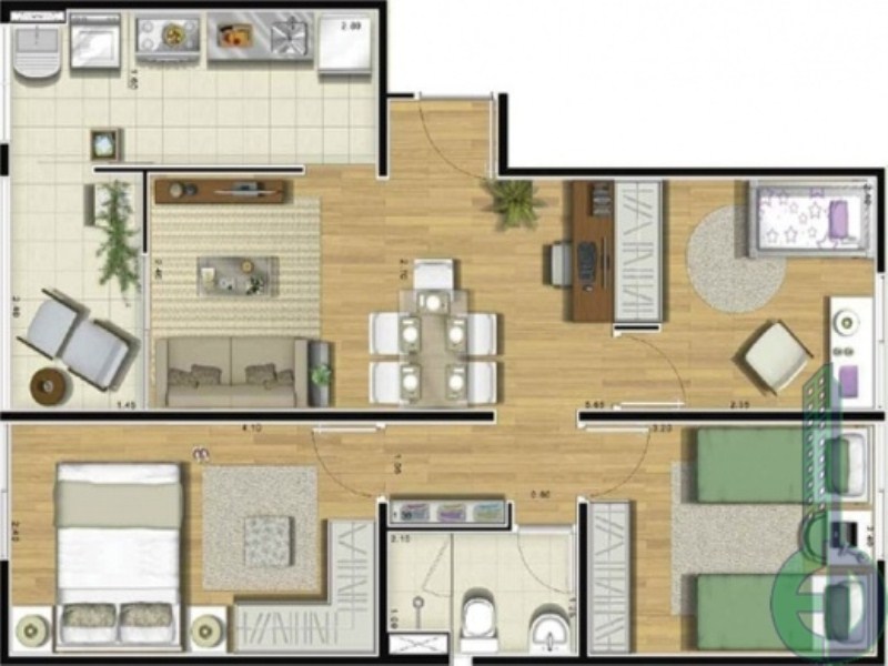 Apartamento, 2 quartos, 51 m² - Foto 4