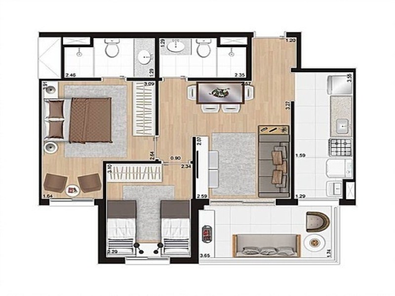 Apartamento, 2 quartos, 62 m² - Foto 15