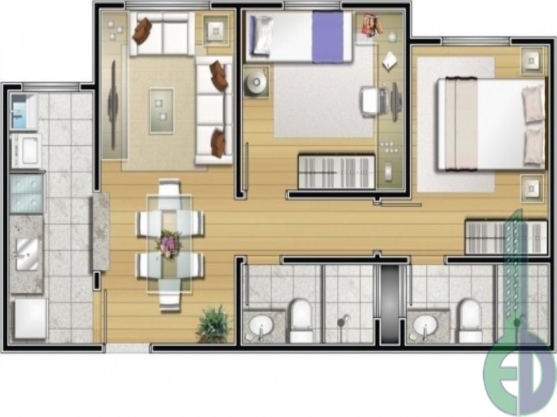 Apartamento à venda com 2 quartos, 47m² - Foto 32