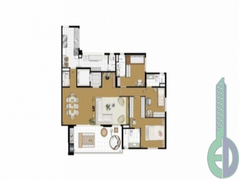 Apartamento, 3 quartos, 155 m² - Foto 2