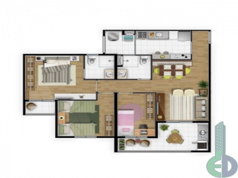 Apartamento, 3 quartos, 80 m² - Foto 4