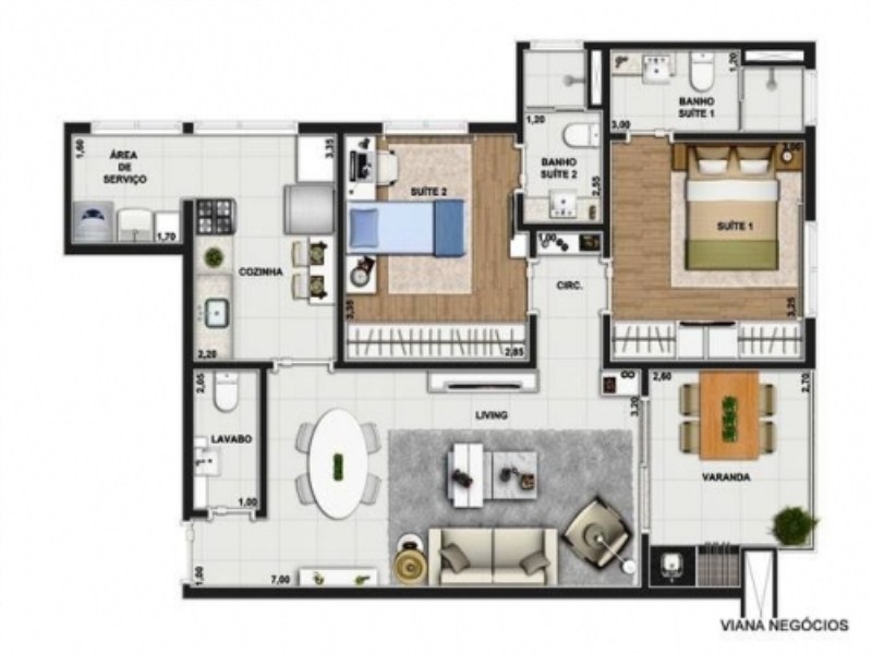 Apartamento, 2 quartos, 78 m² - Foto 8