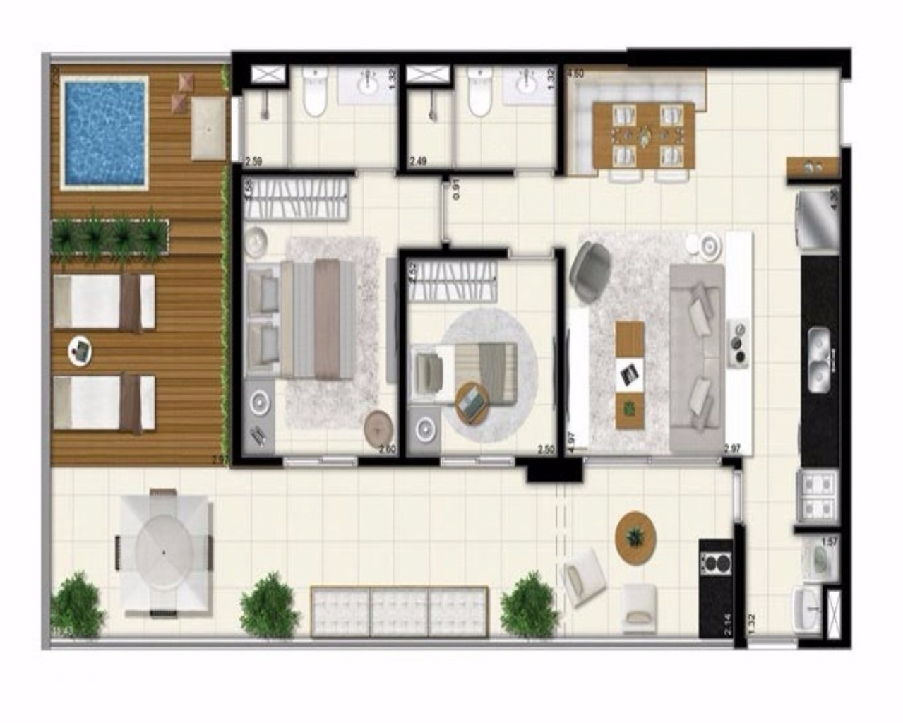 Apartamento, 2 quartos, 101 m² - Foto 8