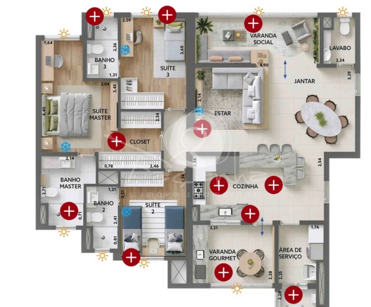 Apartamento, 3 quartos, 127 m² - Foto 9