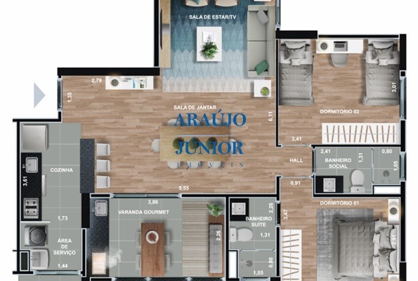 Apartamento, 3 quartos, 82 m² - Foto 5