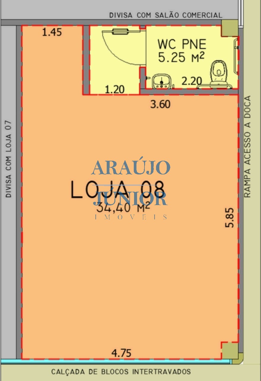 Loja-Salão, 39 m² - Foto 2