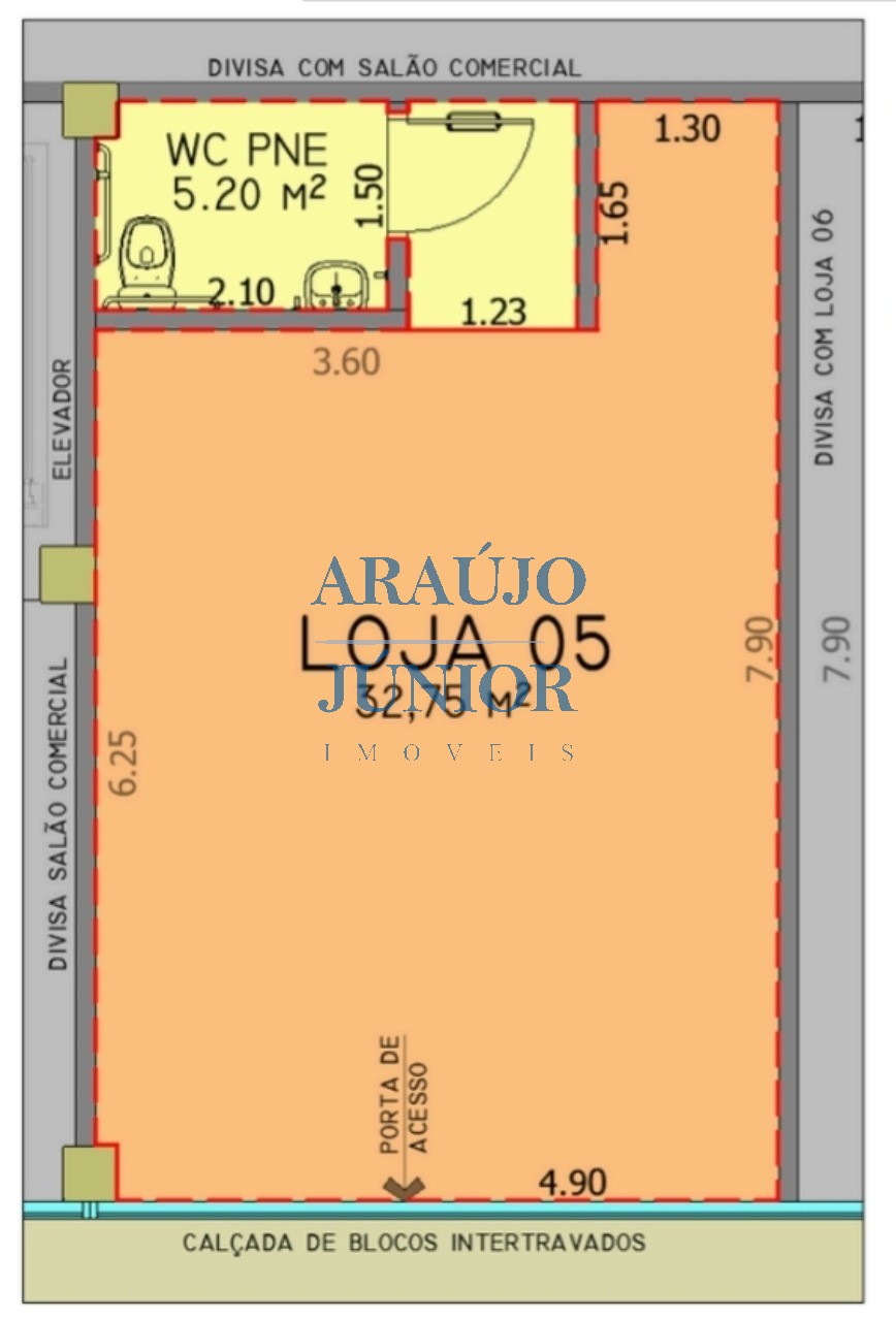 Loja-Salão, 37 m² - Foto 3