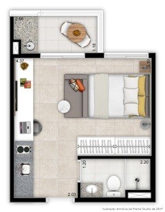 Apartamento, 1 quarto, 25 m² - Foto 5