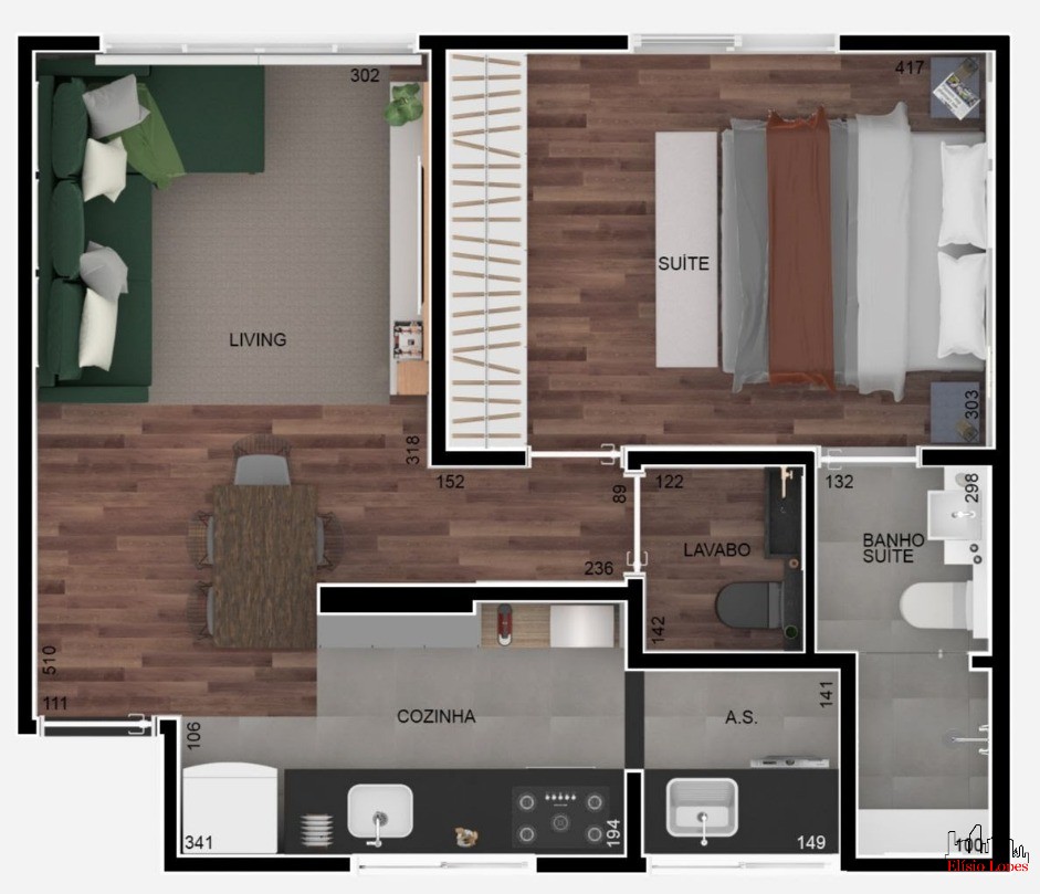 Apartamento, 1 quarto, 48 m² - Foto 9