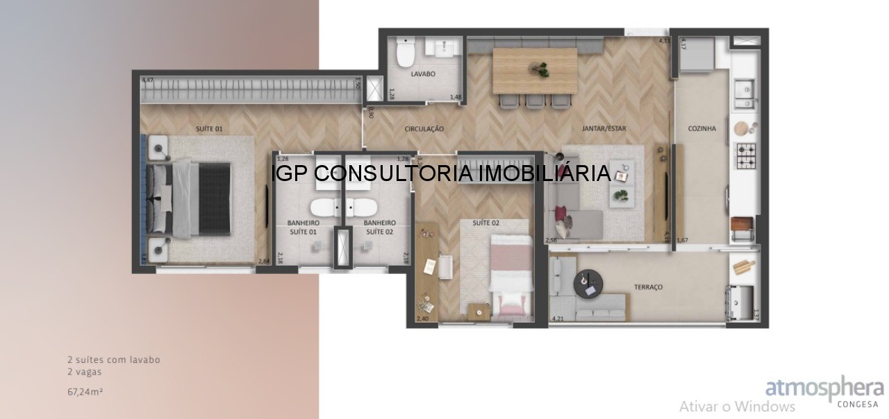 Apartamento, 2 quartos, 67 m² - Foto 4