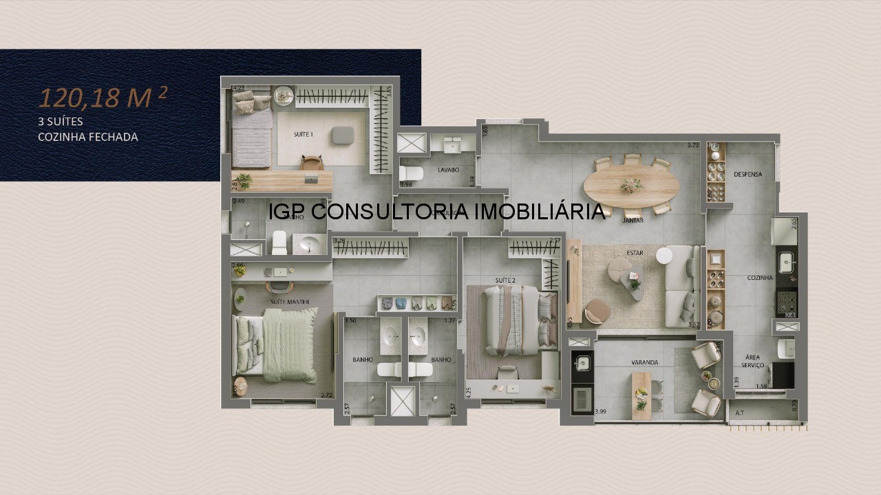 Apartamento, 3 quartos, 120 m² - Foto 6